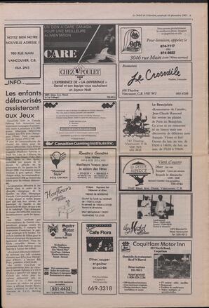 Le Soleil de Colombie, December 18, 1987, page 9