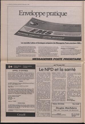 Le Soleil de Colombie, December 18, 1987, page 4