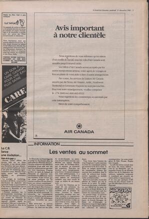 Le Soleil de Colombie, December 11, 1987, page 7