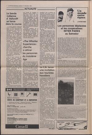 Le Soleil de Colombie, December 11, 1987, page 4