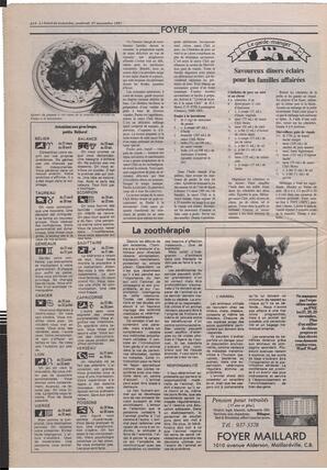 Le Soleil de Colombie, November 27, 1987, page 14
