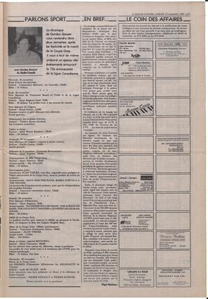 Le Soleil de Colombie, November 27, 1987, page 13