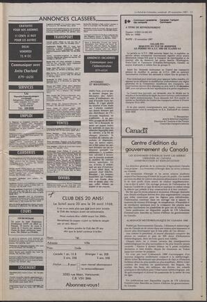 Le Soleil de Colombie, November 20, 1987, page 15