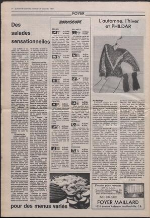 Le Soleil de Colombie, November 20, 1987, page 14