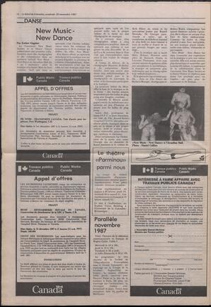 Le Soleil de Colombie, November 20, 1987, page 12
