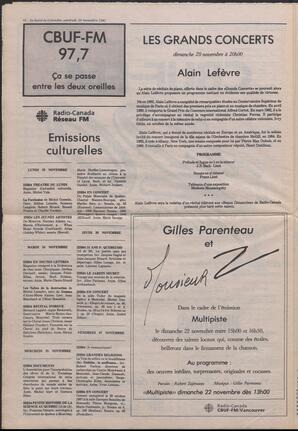 Le Soleil de Colombie, November 20, 1987, page 10