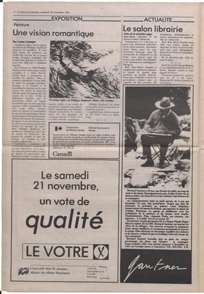 Le Soleil de Colombie, November 20, 1987, page 6
