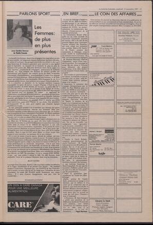 Le Soleil de Colombie, November 13, 1987, page 13