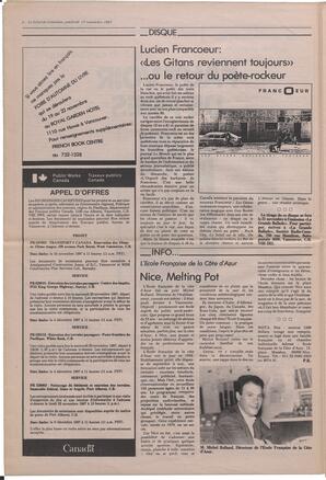 Le Soleil de Colombie, November 13, 1987, page 6