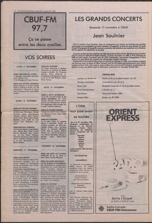Le Soleil de Colombie, November 6, 1987, page 12