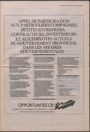 Le Soleil de Colombie, November 6, 1987, page 5