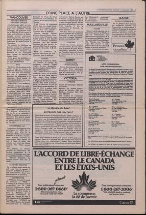 Le Soleil de Colombie, November 6, 1987, page 3