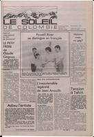 Le Soleil de Colombie, October 30, 1987
