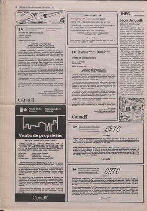 Le Soleil de Colombie, October 30, 1987, page 18