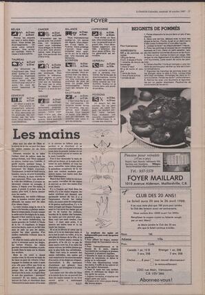 Le Soleil de Colombie, October 30, 1987, page 17