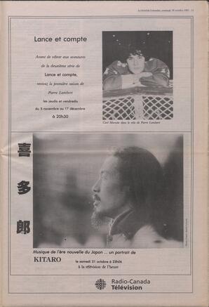 Le Soleil de Colombie, October 30, 1987, page 11