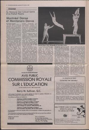 Le Soleil de Colombie, October 30, 1987, page 8