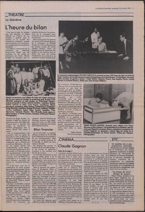 Le Soleil de Colombie, October 30, 1987, page 7