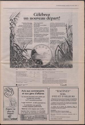 Le Soleil de Colombie, October 30, 1987, page 5