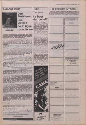 Le Soleil de Colombie, October 23, 1987, page 15