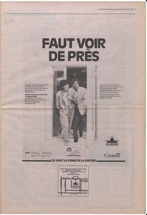 Le Soleil de Colombie, October 23, 1987, page 7