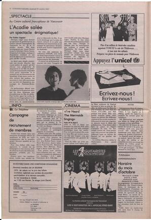 Le Soleil de Colombie, October 23, 1987, page 6