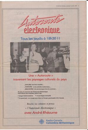 Le Soleil de Colombie, October 2, 1987, page 11