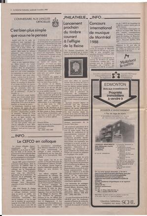 Le Soleil de Colombie, October 2, 1987, page 4