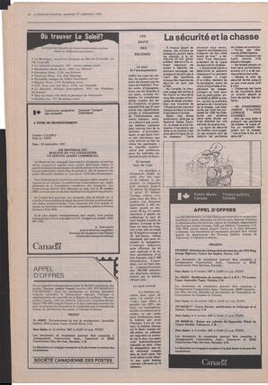 Le Soleil de Colombie, September 25, 1987, page 18