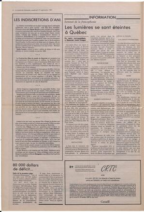 Le Soleil de Colombie, September 25, 1987, page 4