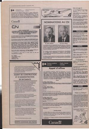 Le Soleil de Colombie, September 11, 1987, page 14