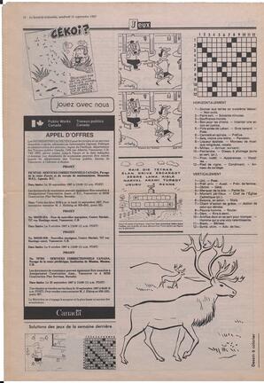 Le Soleil de Colombie, September 11, 1987, page 12