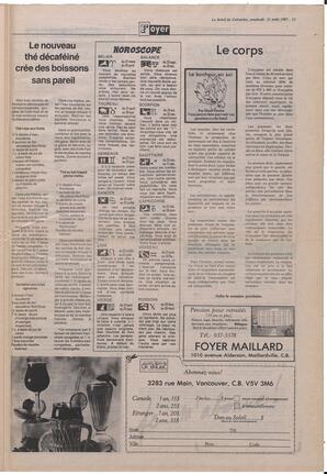 Le Soleil de Colombie, August 21, 1987, page 17