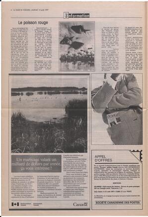 Le Soleil de Colombie, August 14, 1987, page 6
