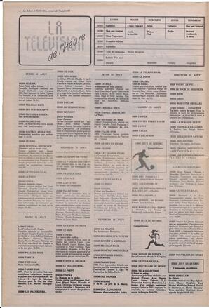 Le Soleil de Colombie, August 7, 1987, page 8