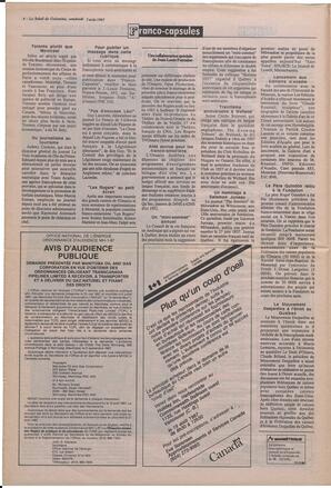 Le Soleil de Colombie, August 7, 1987, page 6