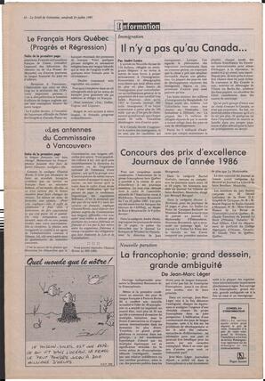 Le Soleil de Colombie, July 24, 1987, page 16