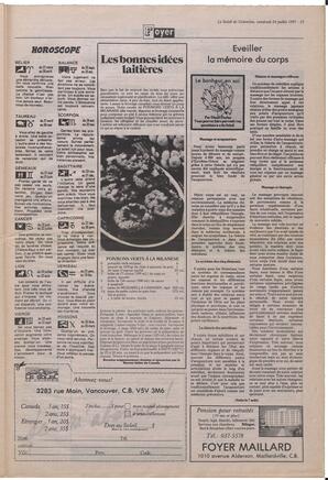 Le Soleil de Colombie, July 24, 1987, page 13