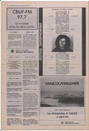 Le Soleil de Colombie, July 24, 1987, page 10