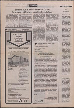 Le Soleil de Colombie, July 24, 1987, page 6