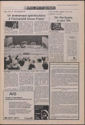 Le Soleil de Colombie, July 24, 1987, page 5