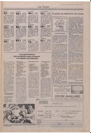 Le Soleil de Colombie, July 10, 1987, page 13