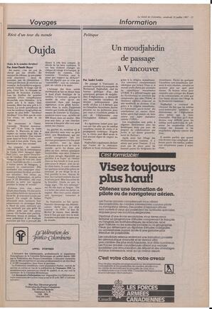 Le Soleil de Colombie, July 10, 1987, page 11