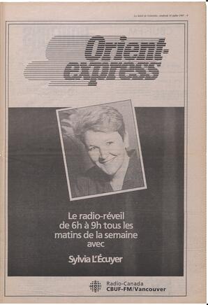 Le Soleil de Colombie, July 10, 1987, page 9
