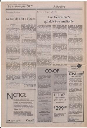 Le Soleil de Colombie, July 10, 1987, page 4