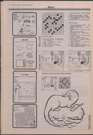 Le Soleil de Colombie, July 3, 1987, page 12