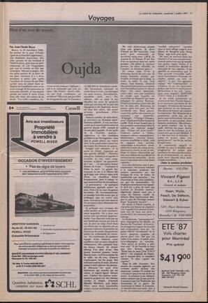Le Soleil de Colombie, July 3, 1987, page 11