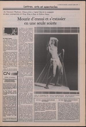 Le Soleil de Colombie, July 3, 1987, page 5