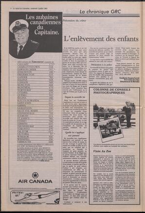 Le Soleil de Colombie, July 3, 1987, page 4