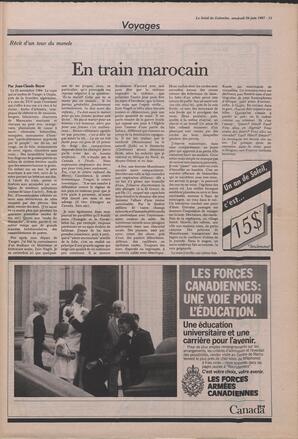 Le Soleil de Colombie, June 26, 1987, page 11